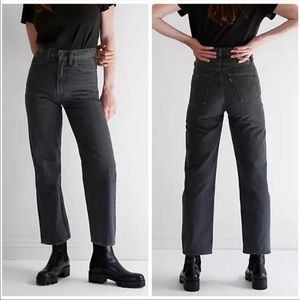 Levi’s Ribcage Straight Jeans Washed Black